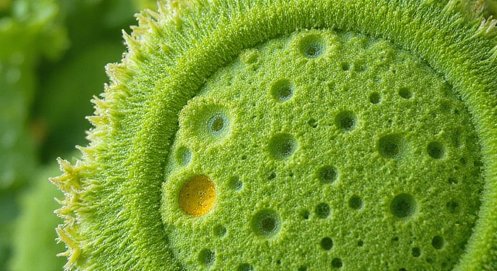 Microscope view of plant cells