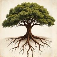 Strong tree representing vitality and resilience