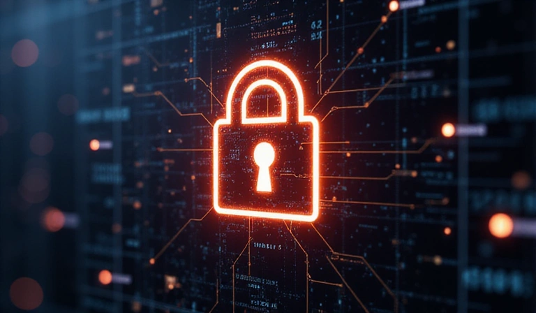 Secure data lock icon representing privacy protection